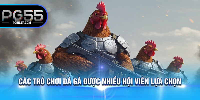 Các trò chơi đá gà được nhiều hội viên lựa chọn